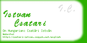 istvan csatari business card