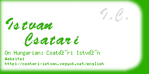 istvan csatari business card